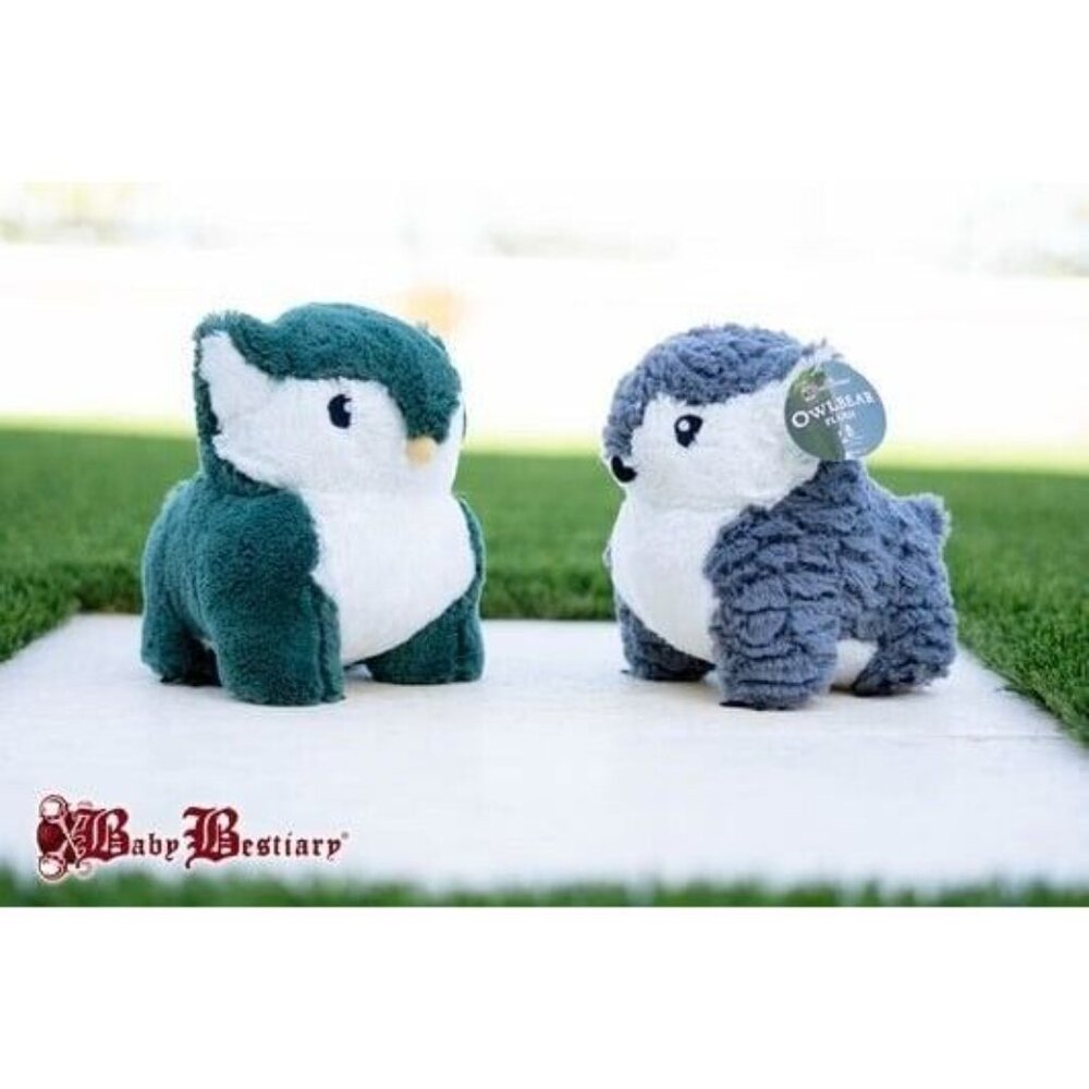 Owlbear Plush - Luxury Owl Bear Stuffed Animal - Standalone - Charcoal - Picture 3 of 3
